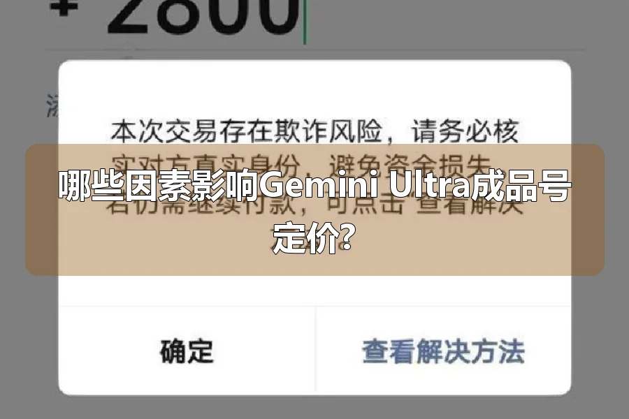 哪些因素影响Gemini Ultra成品号定价?